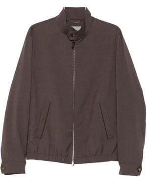 Canali Zip-Fastening Long-Sleeve Jacket - Brown