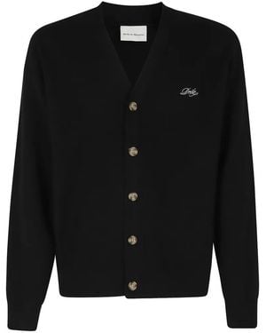Drole de Monsieur Cardigan À Logo Brodé - Black