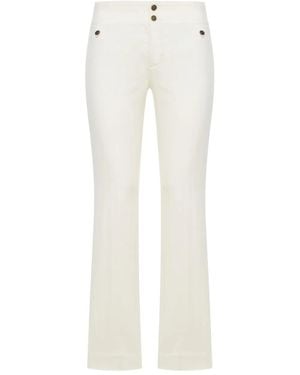 Etro Button-Detail Trousers - White