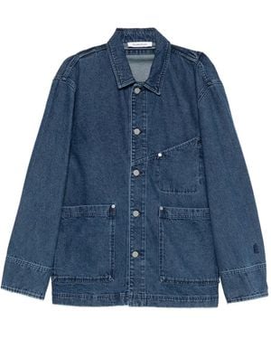 Etudes Studio Denim Cargo Jack Met Zak - Blauw