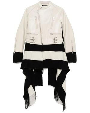 Undercover Layered Biker Jacket - White