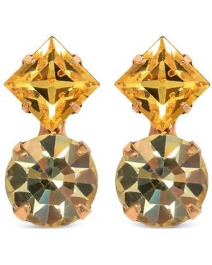 Jennifer Behr Gaven Crystal-Embellished Earrings - Metallic