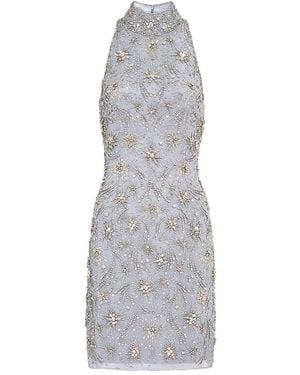 Jenny Packham Starry Night Embellished Mini Dress - Grey
