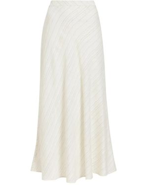 Proenza Schouler Striped Woven Maxi Skirt - White