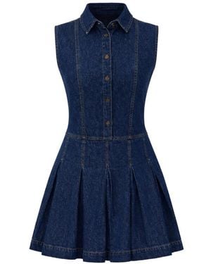 Reformation Arella Denim Mini Dress - Blue