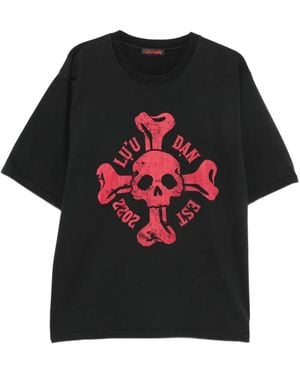LỰU ĐẠN Skull-Print T-Shirt - Red