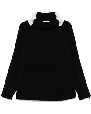 Helmut Lang Jersey con cuello vuelto - Negro