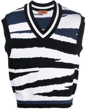 Missoni Top De Punto Sin Mangas Con Cuello En V - Azul