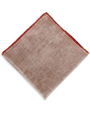 Brunello Cucinelli Pañuelo de bolsillo con estampado de cachemira - Marrón