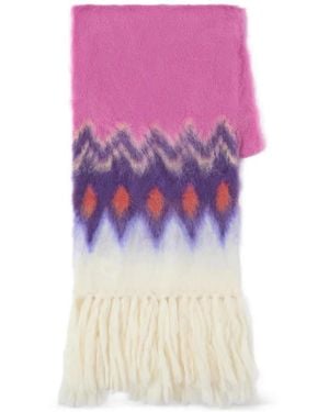 Isabel Marant Amanie Fringed-Hem Scarf - Pink