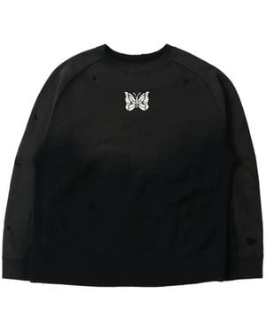 Needles Deconstructed Distressed Sweatshirt - Black