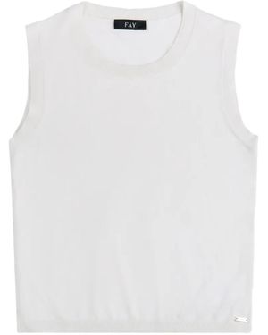 Fay Sleeveless Top - Blanc