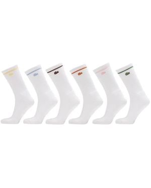 Lacoste 2-Pack Striped Sport Socks - White