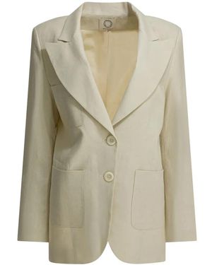 Ines De La Fressange Paris Blazer Thadée En Lin À Simple Boutonnage - Multicolour