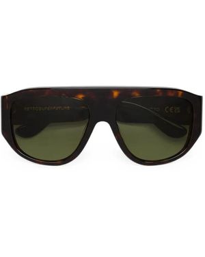 Retrosuperfuture Biscotto Tortoiseshell-Effect Flat-Top Sunglasses - Black