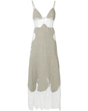 Off-White c/o Virgil Abloh Panelled Lace Slip Dress - Multicolour