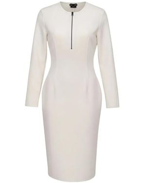 Tom Ford Zip-Fastening Cut-Out Midi Dress - White