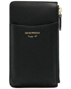 Emporio Armani Zipped Phone Case - Black