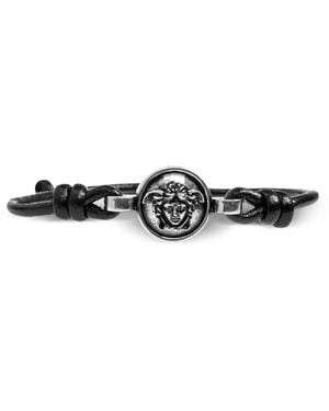 Versace Medusa Leather Bracelet - White