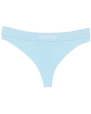 Tom Ford Tanga Con Logo - Azul