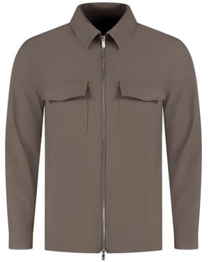 Marco Pescarolo Urus Chest-Pockets Zip-Up Jacket - Brown
