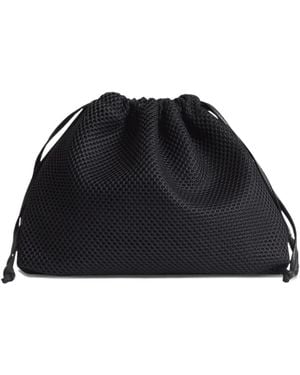 Frankie Shop Small Morgan Mesh-Drawstring Pouch - Black