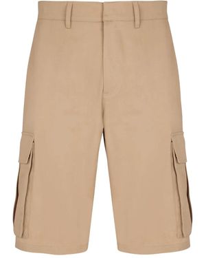 Balmain Cotton Cargo Shorts - Natural