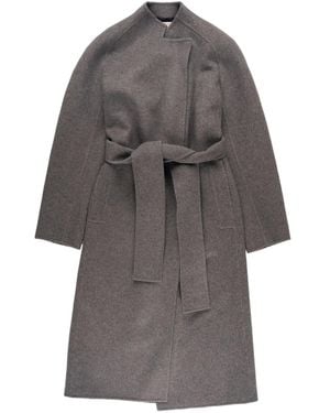 KHAITE Deena Wool Long Coat - Grey