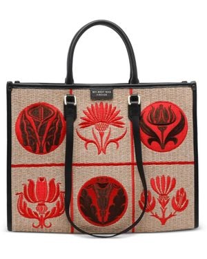 MY BEST BAG Atena Liberty Embroidered Tote Bag