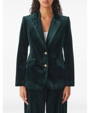 Nenette Briatico Velvet Single-Breasted Blazer - Black