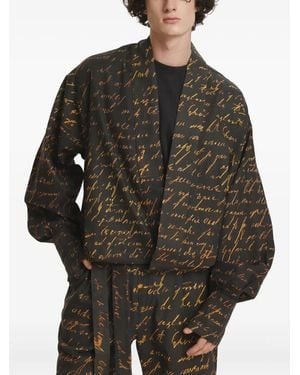 IRINA VOINEA Veste Writings À Manches Ballon - Noir