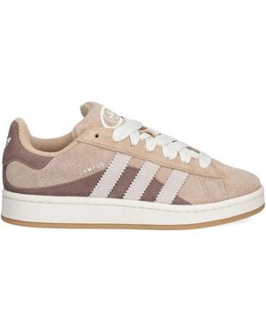 adidas Suede Three-Stripe Sneakers - Pink