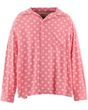 SAINT Mxxxxxx Polka-Dot Long-Sleeve Shirt - Pink