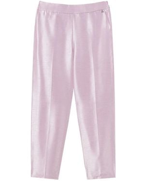 Twinset Pressed-Crease Zip-Fastening Trousers - Pink