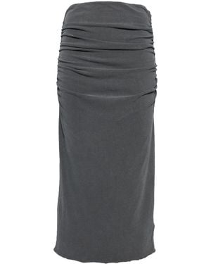 James Perse Geraffter Jersey-Bleistiftrock - Grau