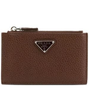 Prada Leather Wallet - Brown