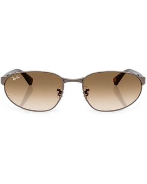 Ray-Ban Oval-Frame Sunglasses - Gray