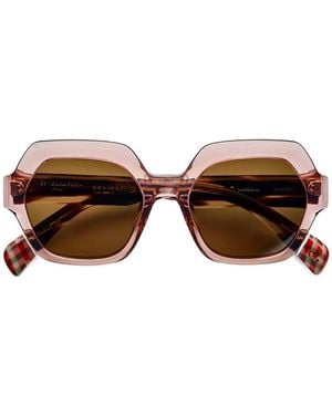 Etnia Barcelona Lunettes De Soleil Es Vedra Sun À Monture Géométrique - Marron