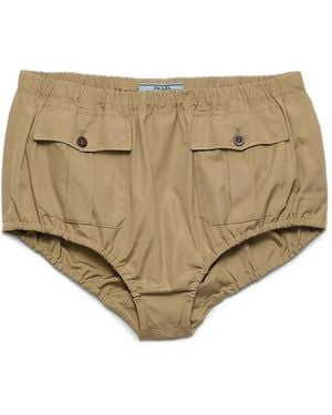 Prada Shorts Elásticos - Neutro