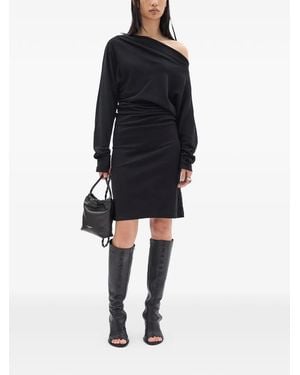 Ann Demeulemeester Bila Dropped-Shoulder Midi Dress - Black
