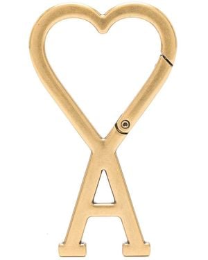 Ami Paris Llavero con forma de corazón - Metálico