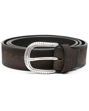 Alberto Luti Embroidered Belt - Black