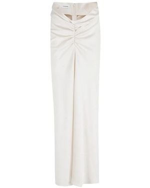 ANDAMANE Jupe Longue Iris À Fermeture Zippée - White