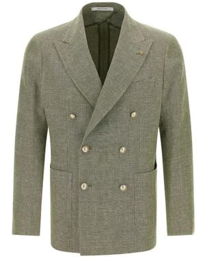 Tagliatore Montecarlo Double-Breasted Blazer - Green