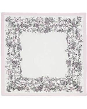 Adam Lippes Floral-Print Scarf - Grey