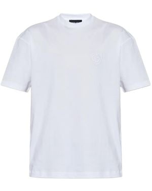 Giorgio Armani Organic Cotton Interlock Crew-Neck T-Shirt - White