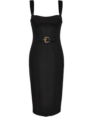 Versace Jeans Couture Buckle-Detail Dress - Black