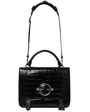 JW Anderson Crocodile Leather Shoulder Bag - Black