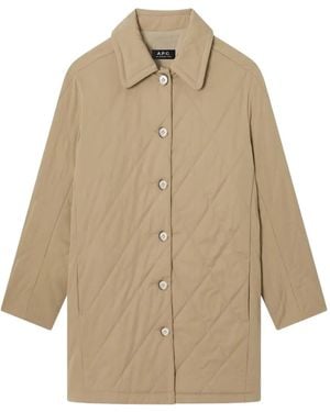 A.P.C. Doudoune Malia À Boutonnière - Neutre