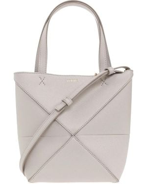 Loewe レザー トートバッグ - ホワイト